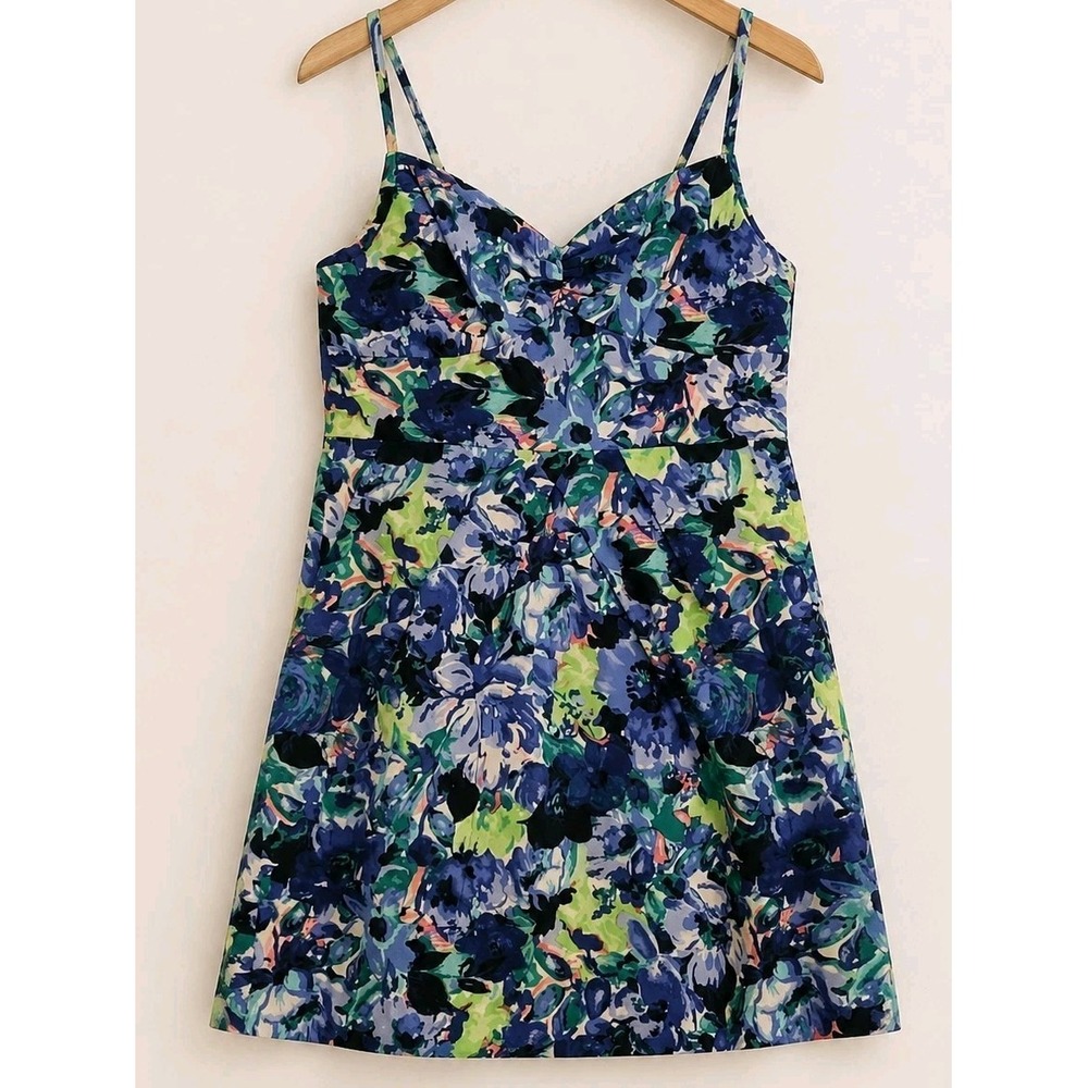 Jack by BB Dakota Floral Dress Medium 100% Cotton Pockets Fit & Flare Sundress